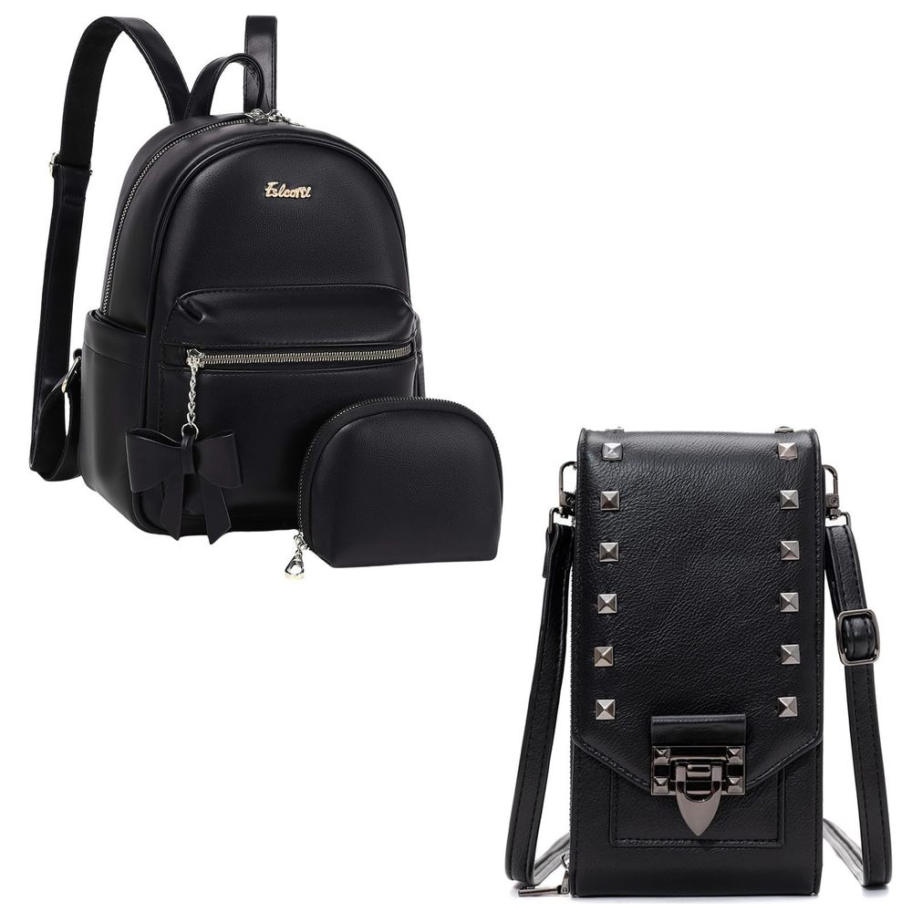 Mini Backpack Purse for Women + Crossbody Cell Phone Purse - Small😁